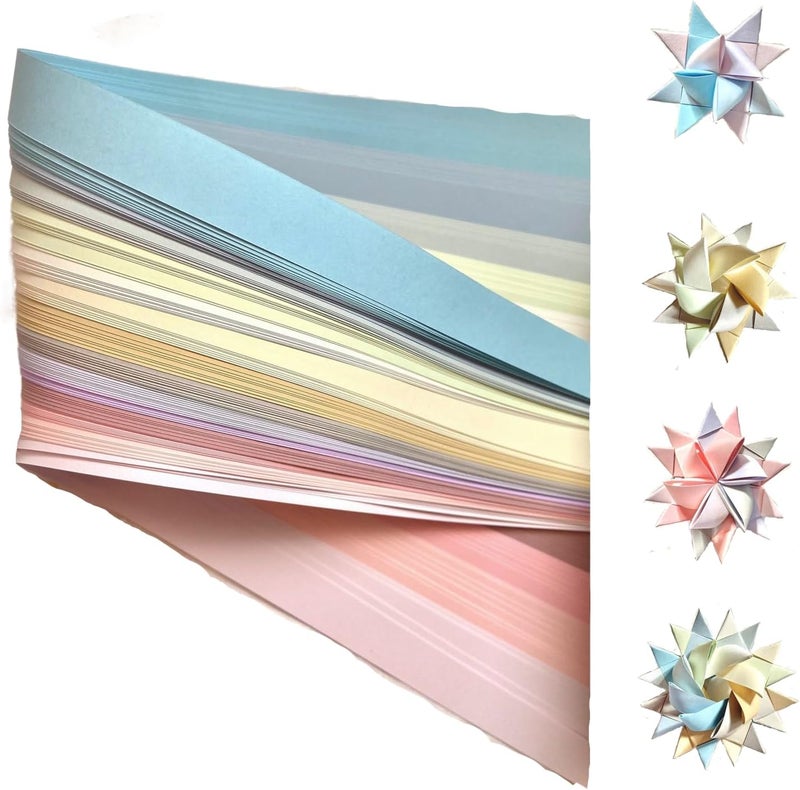 Froebel Mint 1" Assorted Pastel Paper Strips for German, Froebel, Moravian Stars & Weaving (100 Strips) - Image 1
